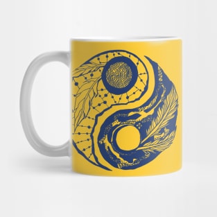 Navy Gold Yin Yang Mug